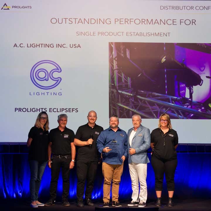 PROLIGHTS Awards A.C. Lighting Inc. with Outstanding Performance Award